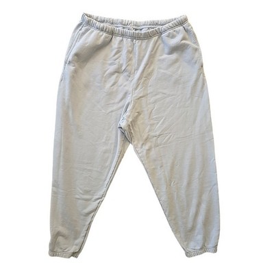 SKIMS Cotton Fleece Jogger Pants Light Blue Size 4X/4T Plus Size