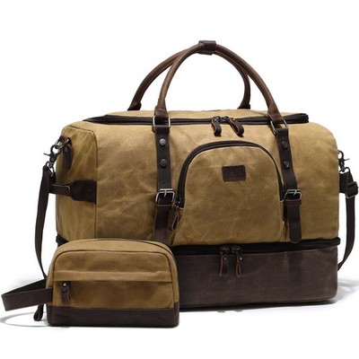 Nerlion Weekender Bag with Shoe Compartment Large Overnight Bag for Men Canva...