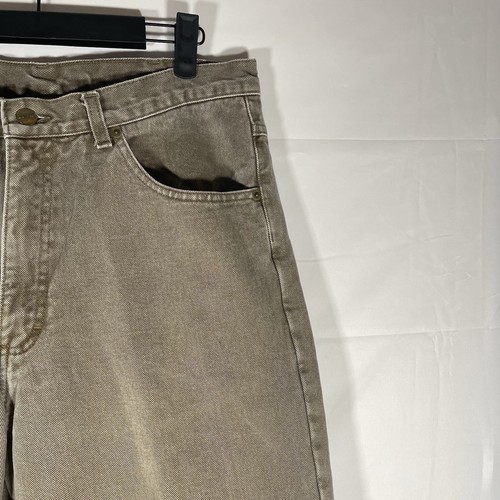 LL Bean Flannel Lined Jeans Mens 32x29 Straight Leg Relaxed Fit Denim VTG - Picture 2 of 14