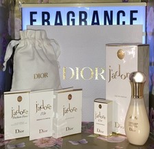 GENUINE DIOR J’ADORE 100ml EDP BODY MILK 75ml POUCH 4 MINI SPRAYS 8 PC GIFT SET
