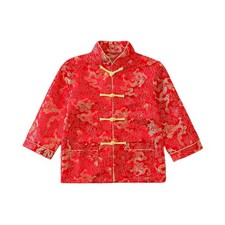 Boy Dragon Tang Suit Long Sleeve Shirt Chinese New Year Outfit Tradition