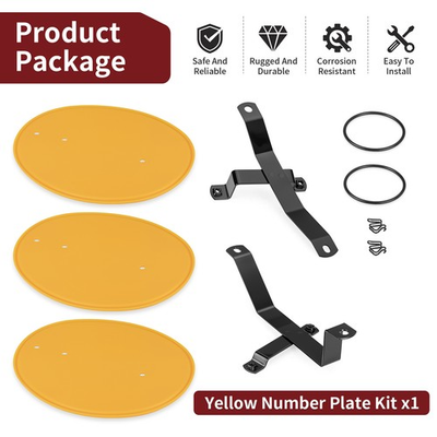 #ad #ad 3 Yellow Number Plate Kit for Honda Z50R 1979 1980 1981 1982 1983 1984 1985 1987 $86.99