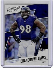 Baltimore Ravens BRANDON WILLIAMS 2018 Prestige XTRA POINTS RED Football Card