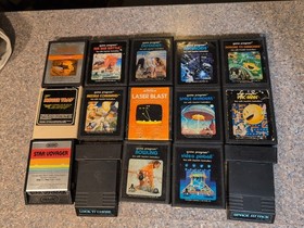 Atari 7800 Console With 15 Games Manual Tested Defender  Space Invaders Pac Man