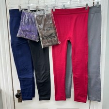New 6 pair fleece lined leggings women's OS one size