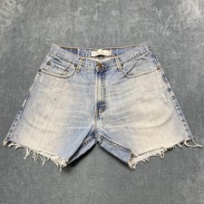 Levi's 569 Loose Straight Cut-Off Shorts Mens 32 Blue Denim Cotton Light Wash