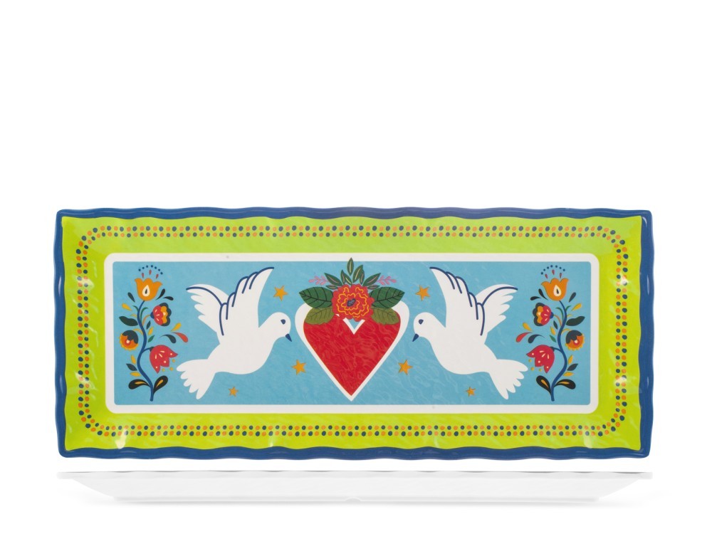 H&H Rectangular Plate Gipsy In Decorated Melamine 49X20 Cm