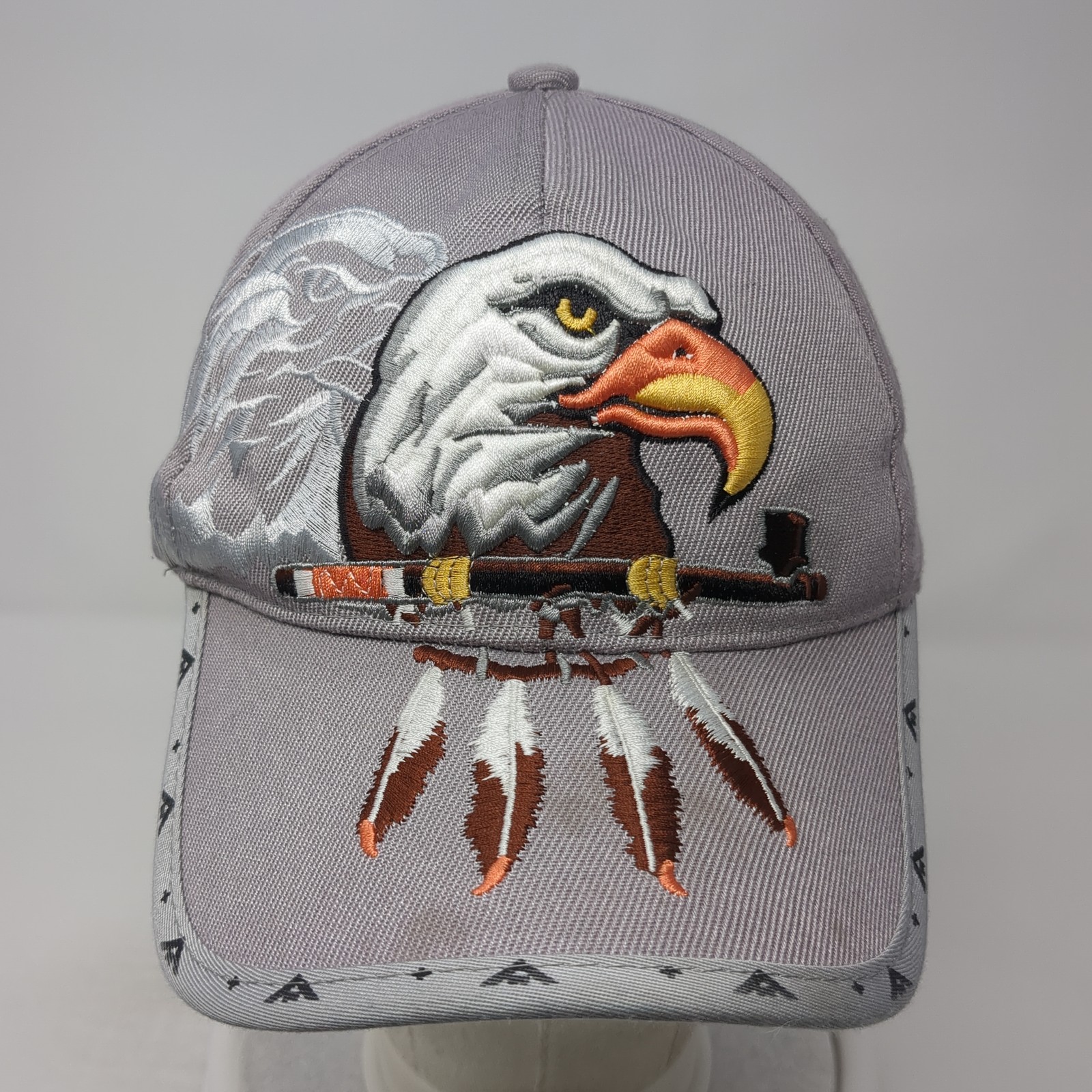 American Eagle Native Pride Baseball Cap Gray OS … - image 2