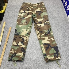 Vtg Military BDU Camo Pants Medium Long Combat Trousers Woodland Ripstop 1995