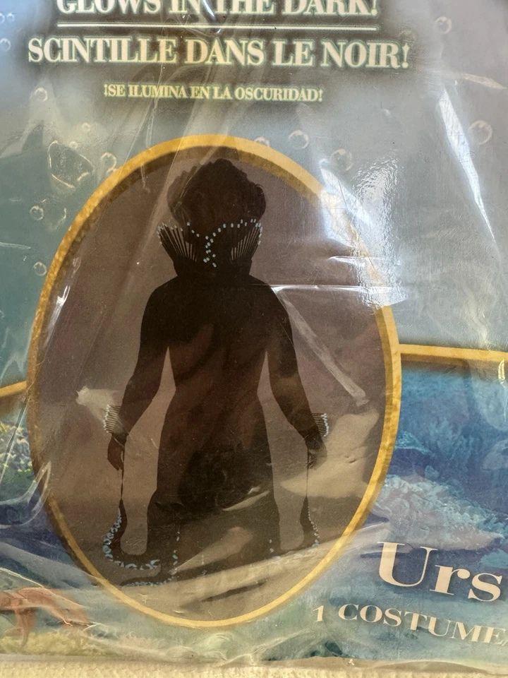 Disney Villains Ursula Costume - X- Large 14-16 Cosplay Glows In Dark NEW - Image 4 of 4