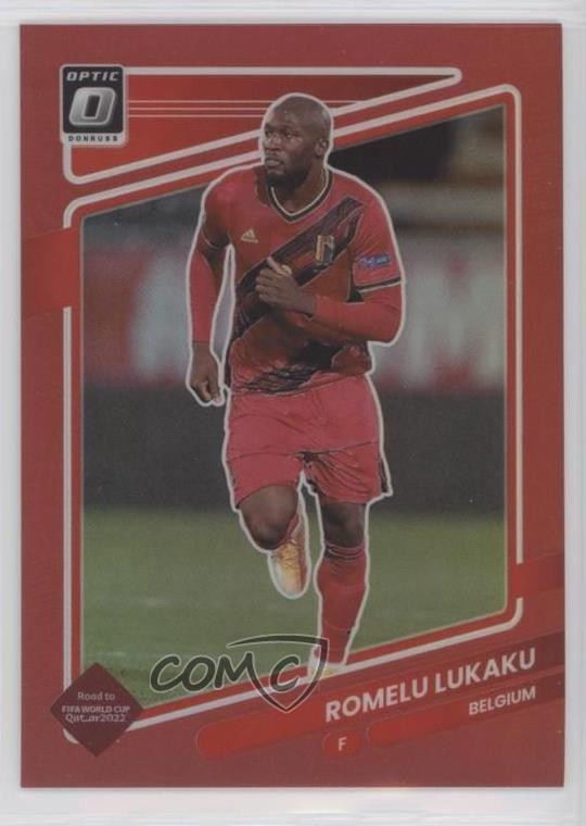 2021-22 Panini Donruss Road to Qatar Optic Red Prizm /149 Romelu Lukaku #13 4m4