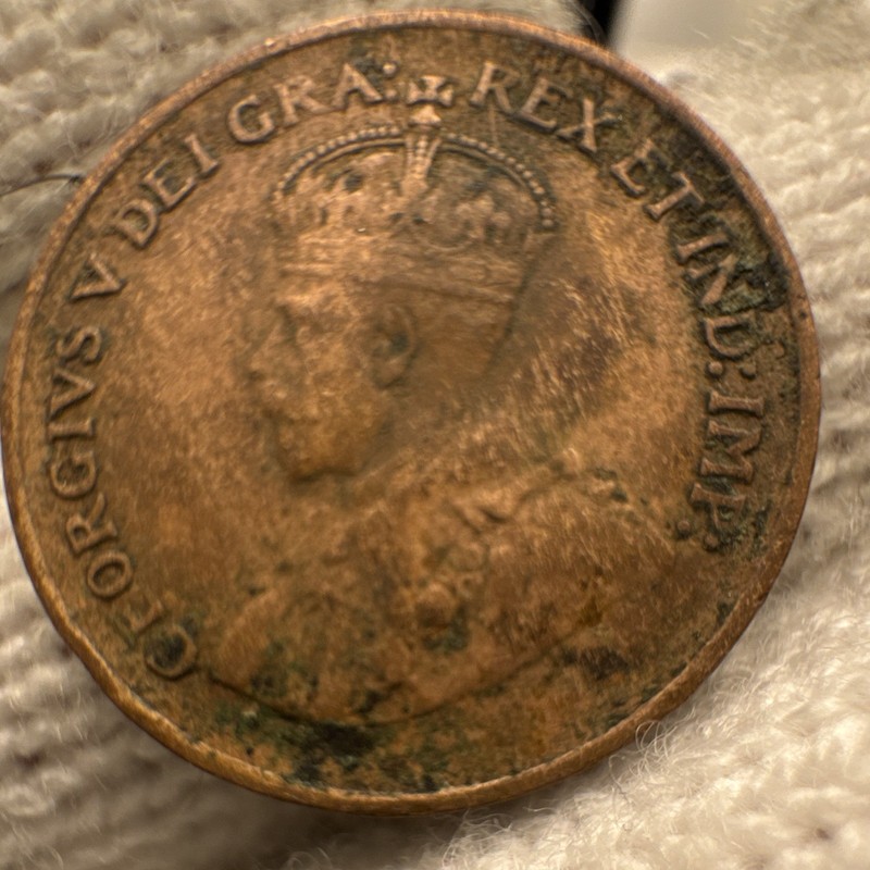 1932 Canada Small Cent George V Copper BN Coin KM#21 Fineness 0.98