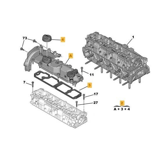 Rocker Cover with Valve and Seal PEUGEOT 2008 206 207 208 3008 308 0248S0 NEW