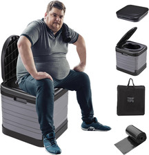 Extra Large Folding Portable Camping Toilet for Adults Car Boat Hiking Travel