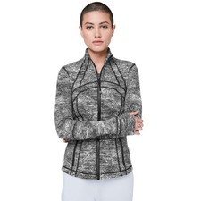 Lululemon Define Jacket Rush Jacquard Black White Size 4 Womens