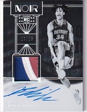 2024-25 Panini Noir NBA No. 314 Bobi Klintman Rookie Patch On-Card Auto 10/15
