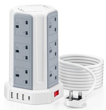 Extension lead 5m 12 Way Tower Extension Lead Multi Plug Extension Aodeng