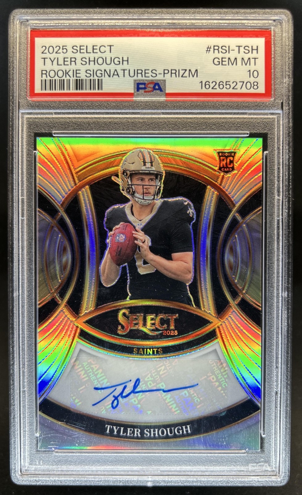 Tyler Shough Panini Select Rookie Signatures #RSITSH Prizm
