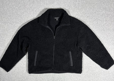 Athleta Cloud Fleece Sherpa Jacket Black Soft Cozy Comfy Casual Size Small