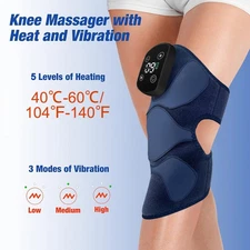 Smart Electric Cordless Knee Massager Heat Physiotherapy Pain Relief LED Screen