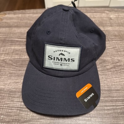 Simms Mens Navy Fishing Single Haul Cap Admiral Sterling Strapback Hat