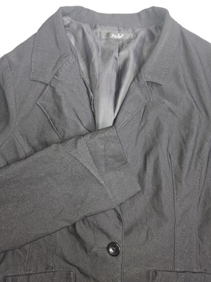 PAPAYA Women's Large Black Fitted Jacket Workwear Classic Minimalist -289