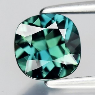 💎 0.86ct VVS Cushion Natural Bluish Green Sapphire Unheated Madagascar Gem