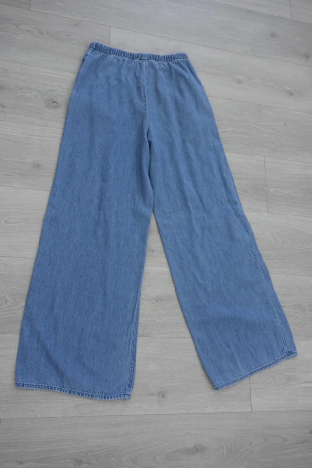 Pantalones de mezclilla H&M pierna ancha cintura alta lavados ligeros XS Foto 3 de 4