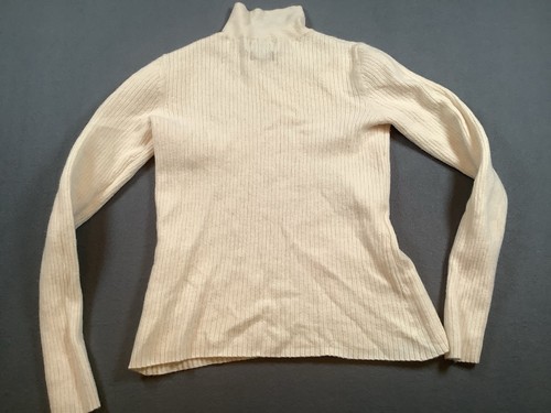 Halston Wool Sweater Girls Small Ivory Color 100% Extra Fine Merino Wool J - Picture 12 of 12