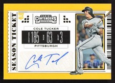 2019 Panini Chronicles Cole Tucker Auto Contenders Season Ticket Gold #/99 #6