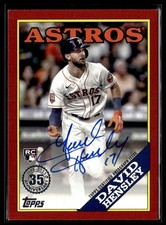 2023 Topps Autographs 1988 35th Red David Hensley RC Auto 08/25 Houston Astros