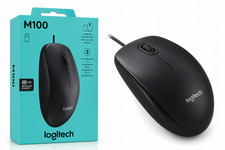 Logitech M100 Maus Büro Beidhändig USB Typ-...