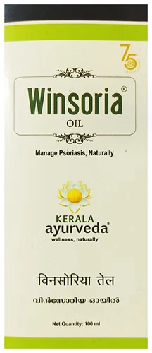 Kerala Ayurveda Winsoria Oil 100 Ml Herbal Ayurvedic Tail - Psoriasis,Eczema Oil