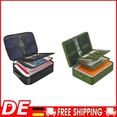 Fireproof Document Organizer with Lock Document Box Safe Storage Box (Black)