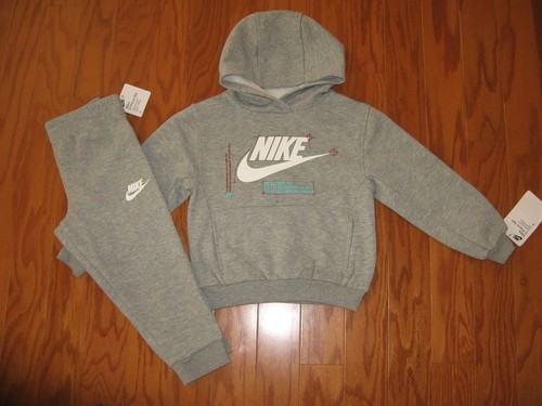 Nike Boys Pullover Hoodie & Pockets Jogger Pants Set Size 4/7 NWT - Picture 2 of 6