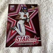 2022 Donruss Elite Pink Variation Star Status #SS9 Justin Jefferson Vikings 