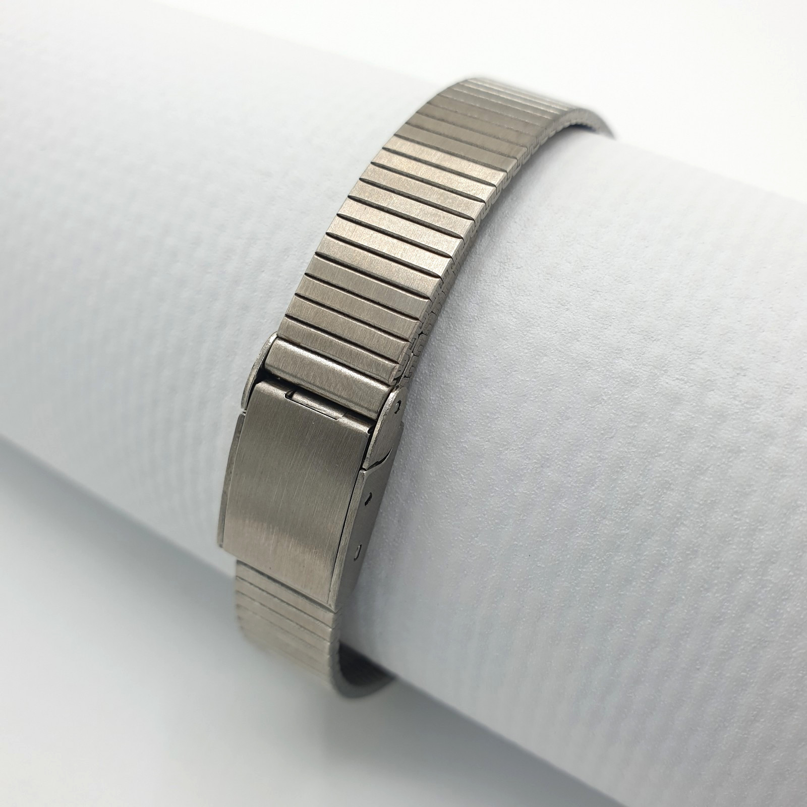 Bracelet montre 16mm en acier inoxydable maillons vintage argente