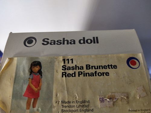 RARE SASHA DOLL 111 BRUNETTE RED PINAFORE (1980s) (Boxed/ Tag UK) (2) OF - Picture 5 of 5