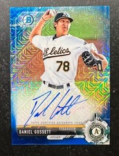 2017 Bowman Chrome Prospect Autographs Blue Mega Refractor Daniel Gossett 22/150