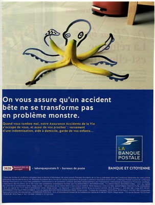 2018: La banque postale, la octopus banane (publicity, advertising)