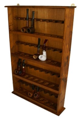 36 Seater Wall Display Pipe Board Cherry Shade Pipe Rest