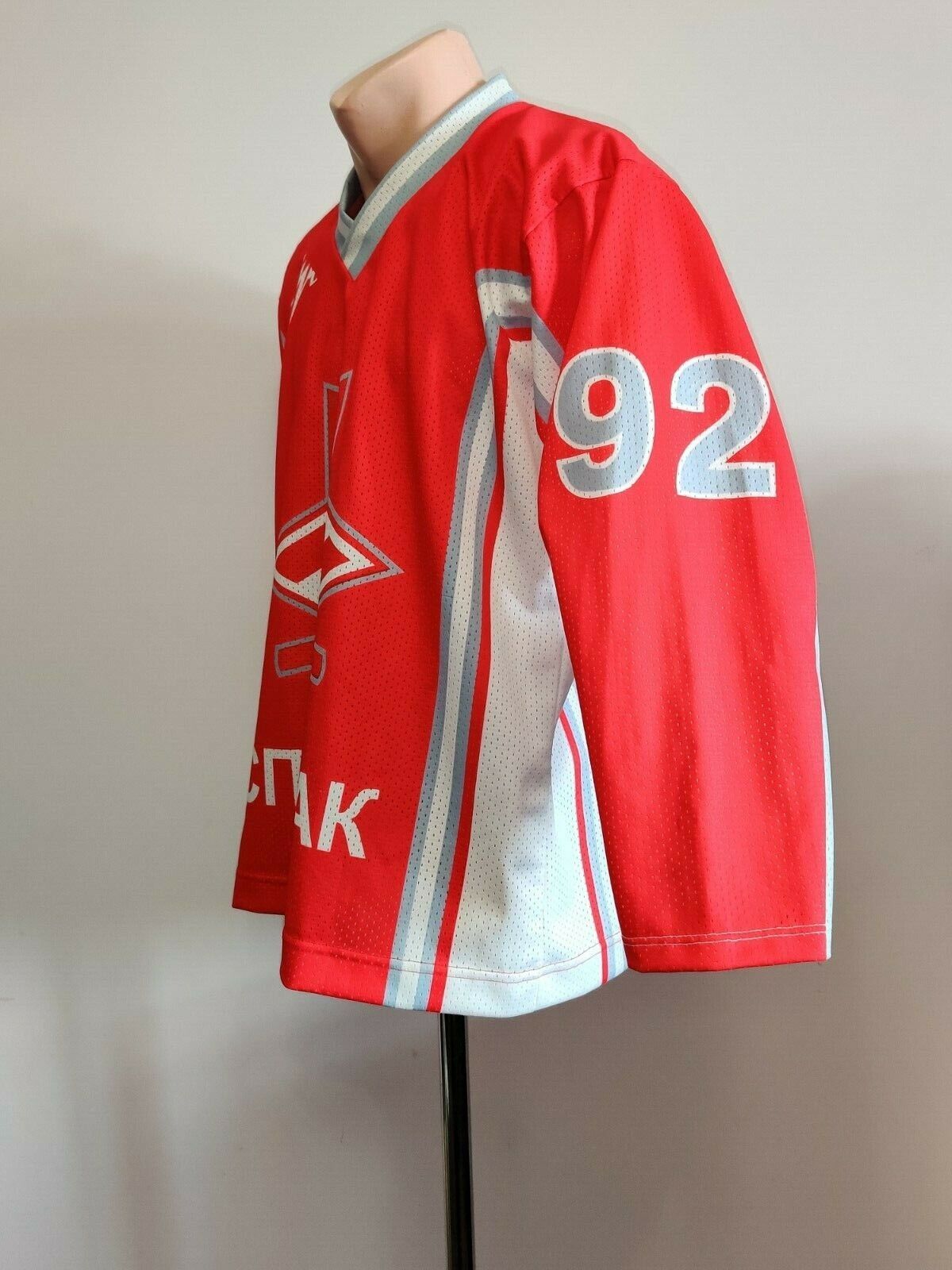 VINTAGE SPARTAK MOSCOW RUSSIAN HOCKEY HOME JERSEY #71 PLAYER ISSUE SZ 52