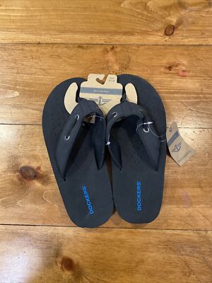 mens dockers flip flops Size Small 7-8 Black And Gray Sole  display picture 2