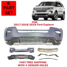 Complete Front Bumper Cover Kit With Park Sensors For 2018-2019 Ford Explorer