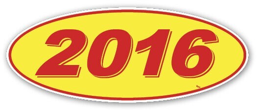 Oval Model Years 2014 2015 2016 Vinyl Car Window Stickers Decal 12pcs ...