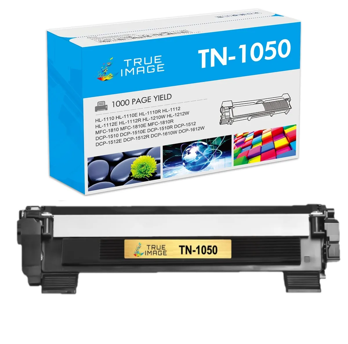 Black Toner Cartridge fits for Brother TN1050 HL-1110 HL-1112 DCP-1512  DCP-1612W
