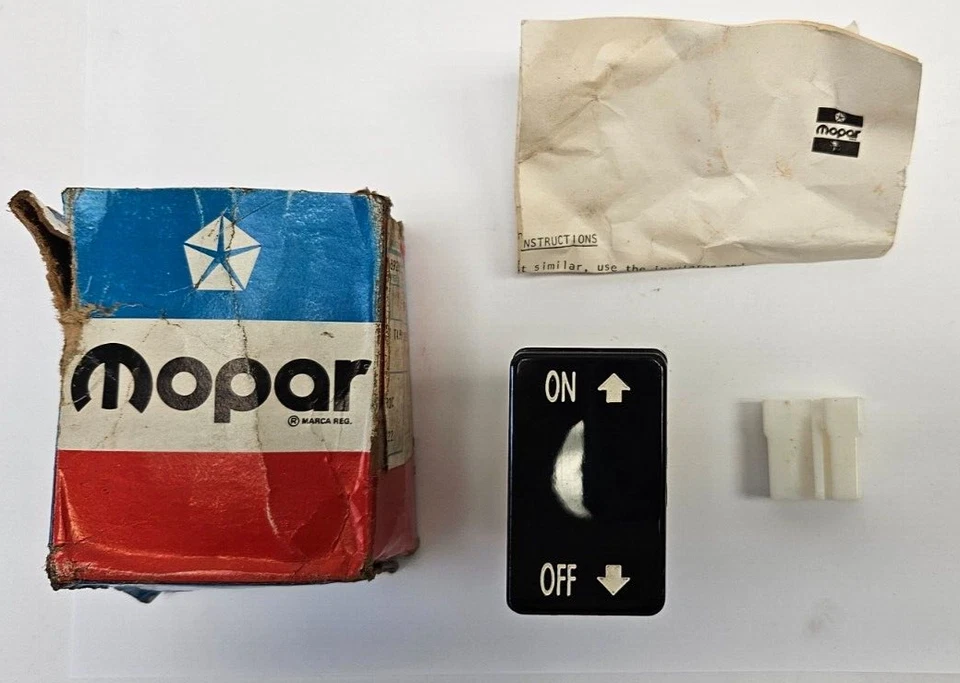 1979-1983 Dodge Chrysler Cordoba Magnum Rear Window Defroster Switch 4186361 NOS - Image 3 of 4