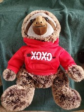 Dan Dee Sloth Collectors Choice Plush Valentine XOXO Hoodie Stuffed Animal Love