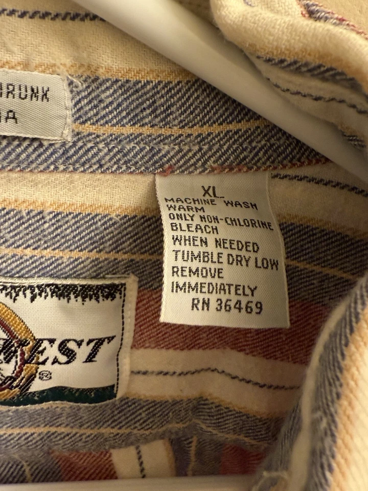 Vintage Northwest Territory Men's XL Striped Button Up Shirt 100% Cotton - Image 3 of 4