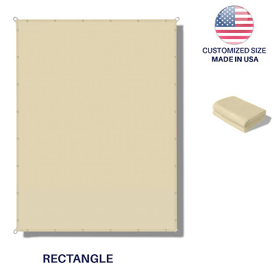3' FT Waterproof Straight Side Hemmed Sun Shade Sail Canopy Awning Patio Cover
